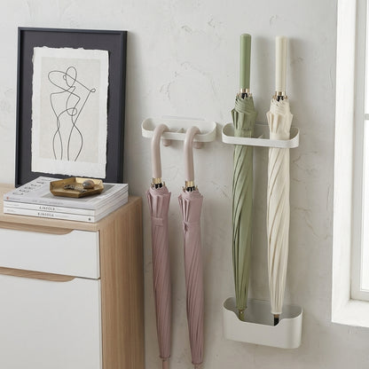 Punch Free Wall Mount Umbrella Holder Simple Draining Bucket For Front Door